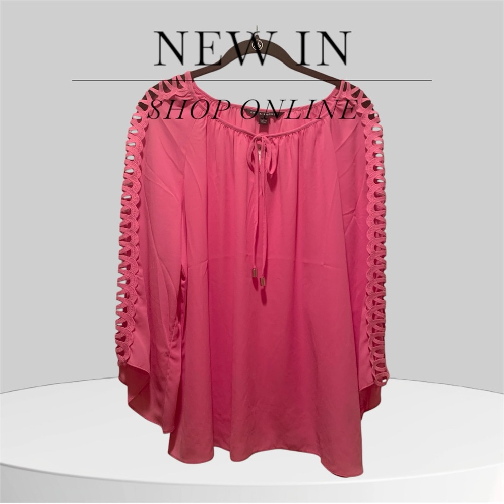 Zac & Rachel Pink Blouse with Cutout Sleeves